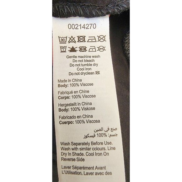 AVENUE Black Viscose Maxi Dress Size 22/24 NWT Full Flowy Ruched - Picture 10 of 11